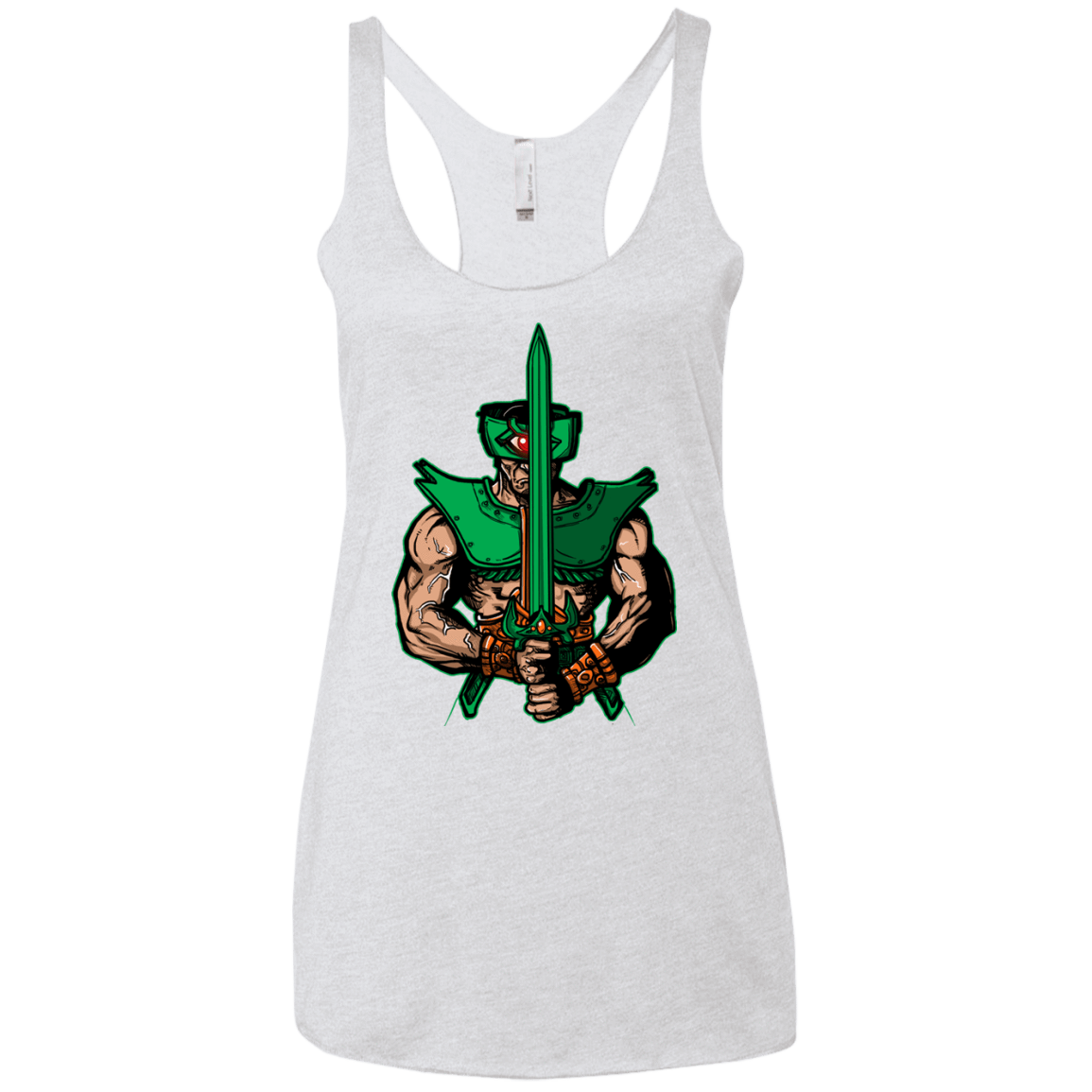 T-Shirts Heather White / X-Small Evil Eye Women's Triblend Racerback Tank