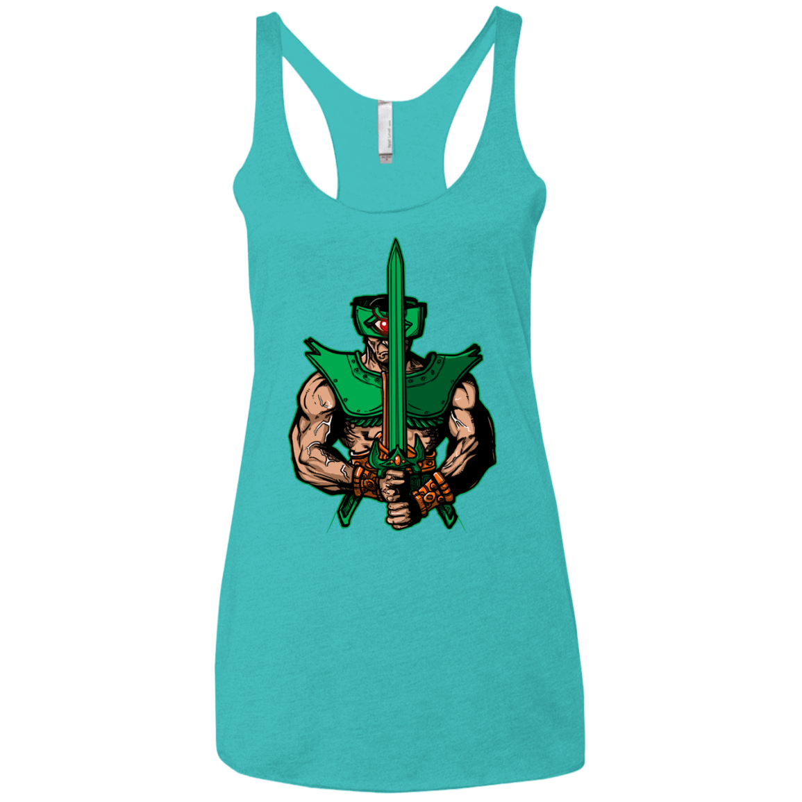 T-Shirts Tahiti Blue / X-Small Evil Eye Women's Triblend Racerback Tank
