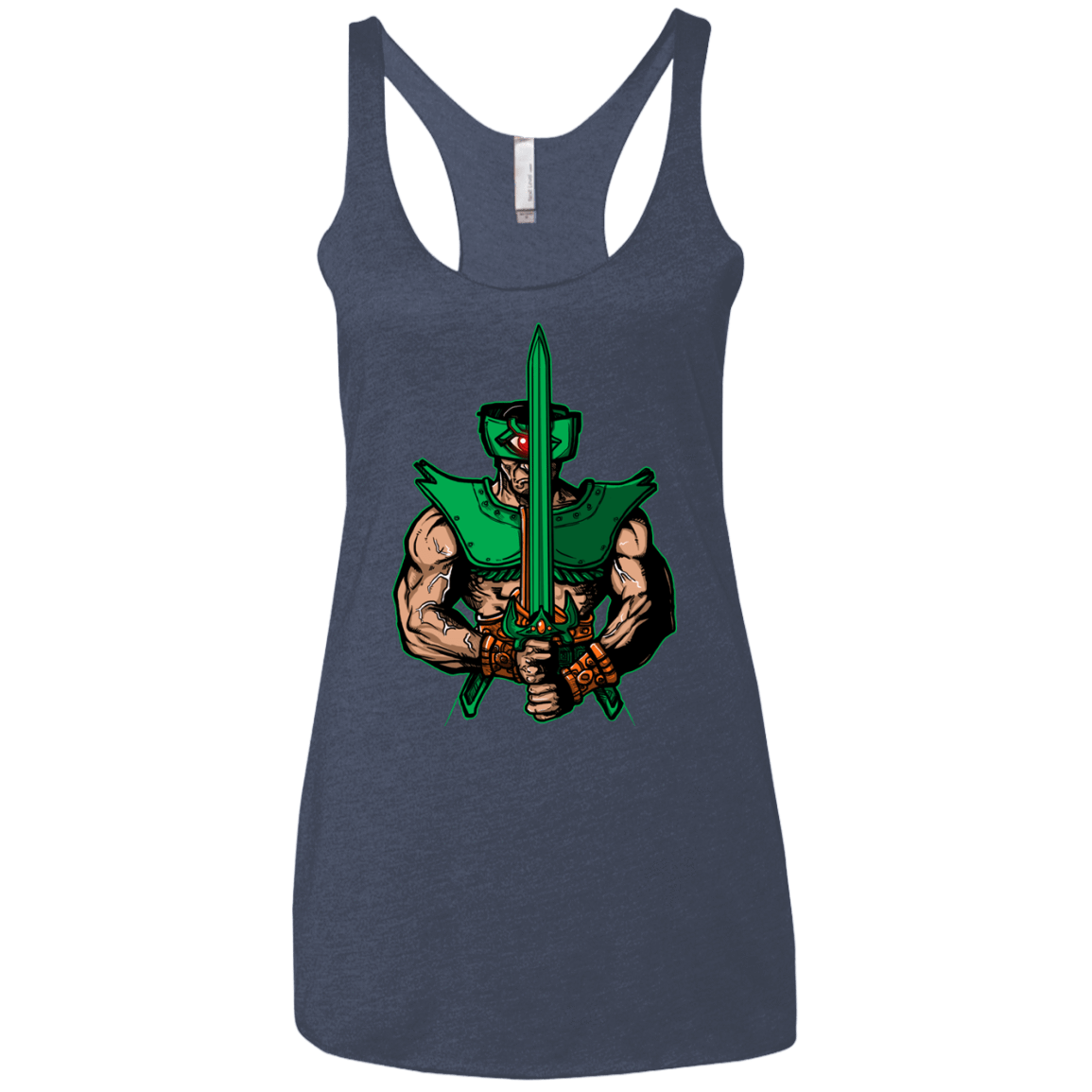 T-Shirts Vintage Navy / X-Small Evil Eye Women's Triblend Racerback Tank