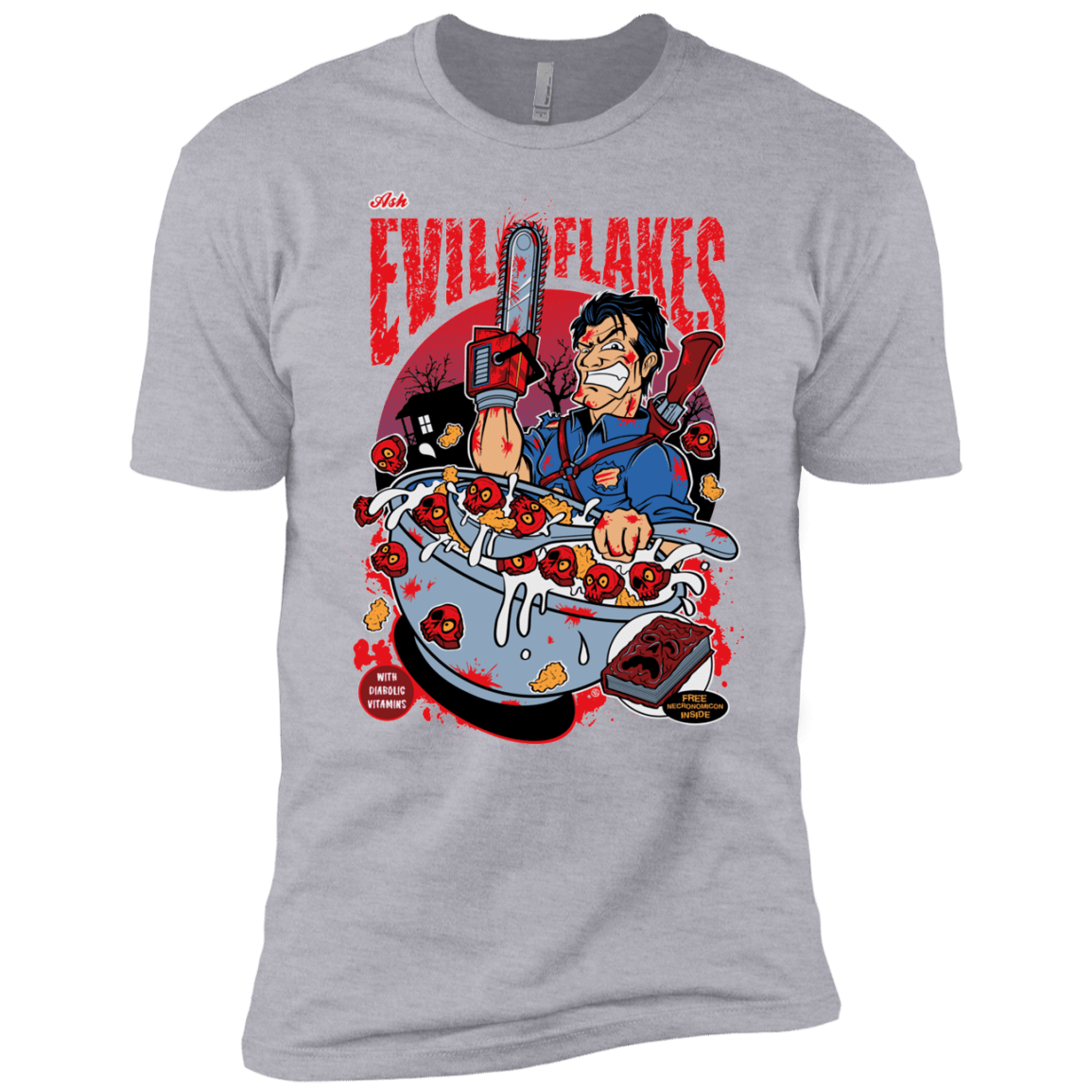 T-Shirts Heather Grey / YXS Evil Flakes Boys Premium T-Shirt
