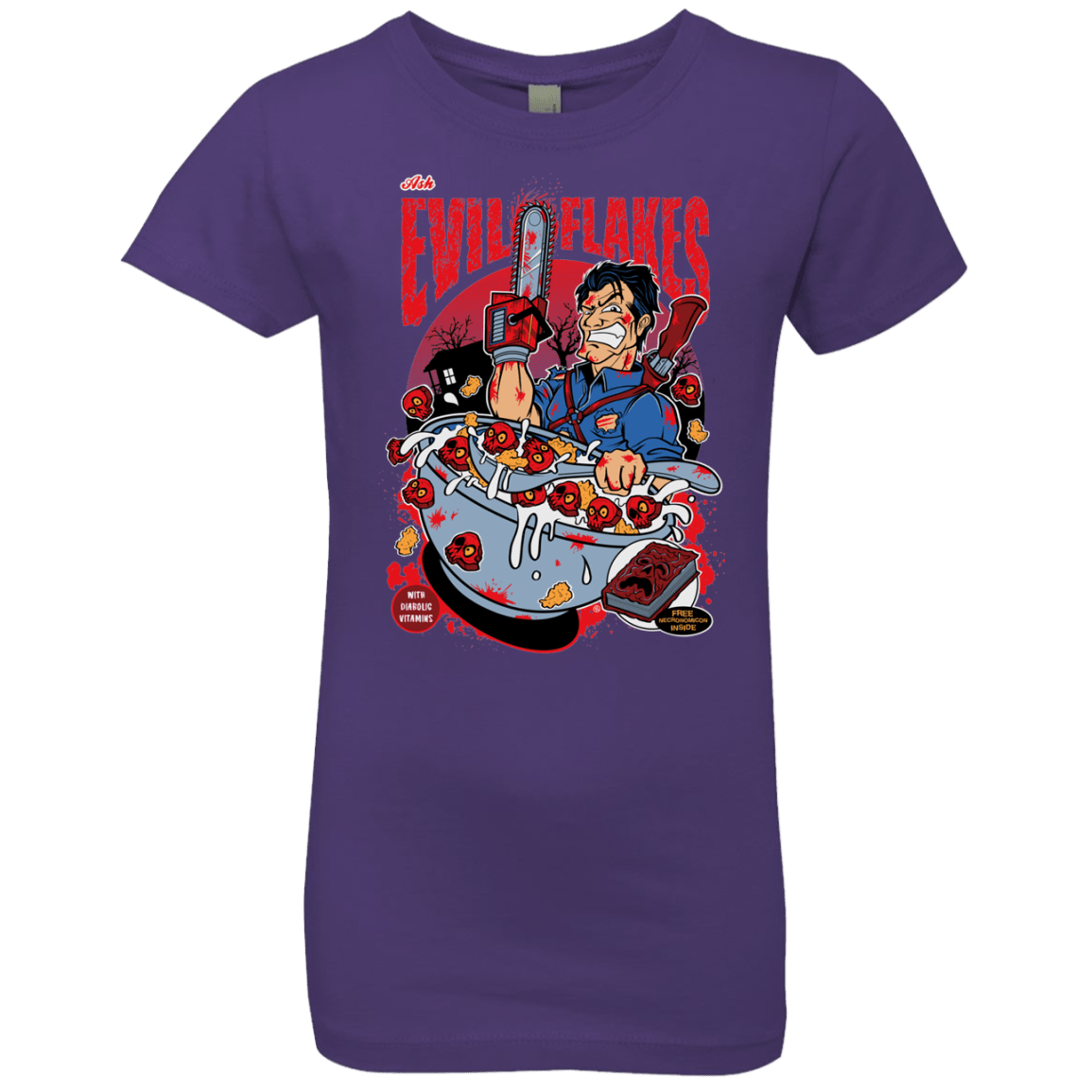 T-Shirts Purple Rush / YXS Evil Flakes Girls Premium T-Shirt