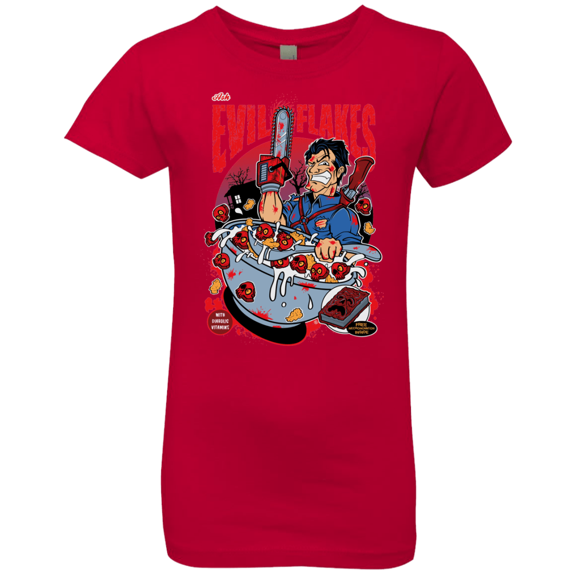 T-Shirts Red / YXS Evil Flakes Girls Premium T-Shirt
