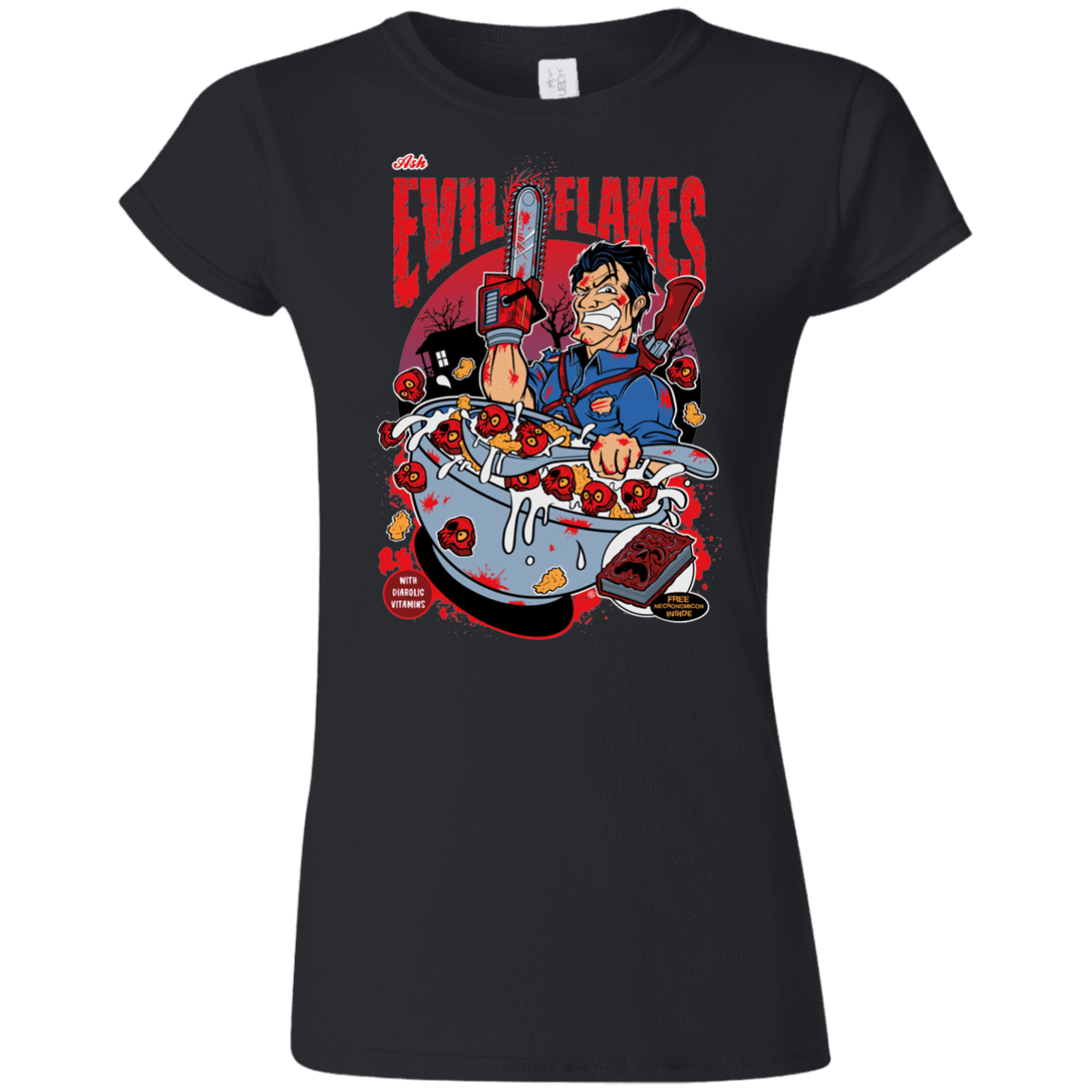 T-Shirts Black / S Evil Flakes Junior Slimmer-Fit T-Shirt