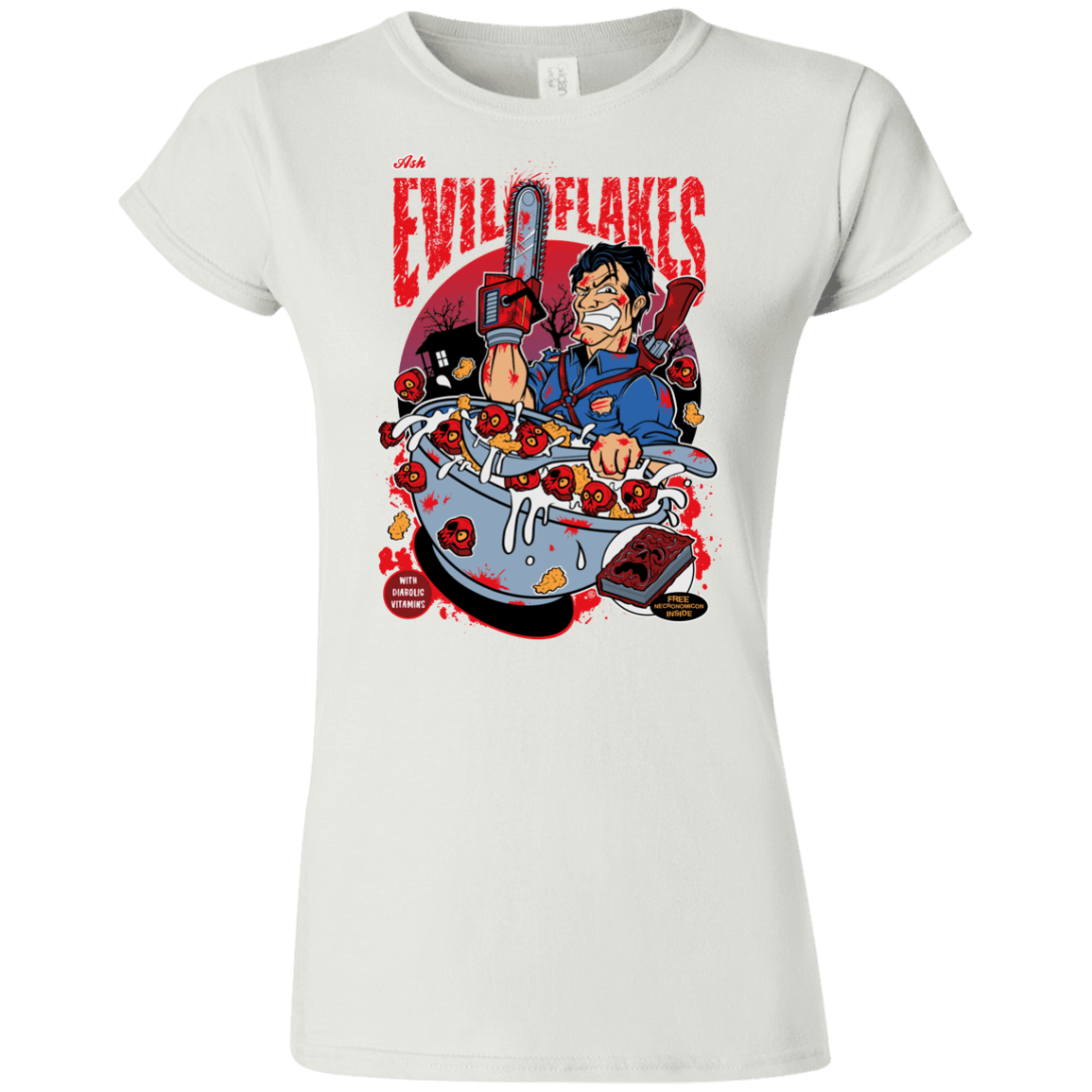 T-Shirts White / S Evil Flakes Junior Slimmer-Fit T-Shirt