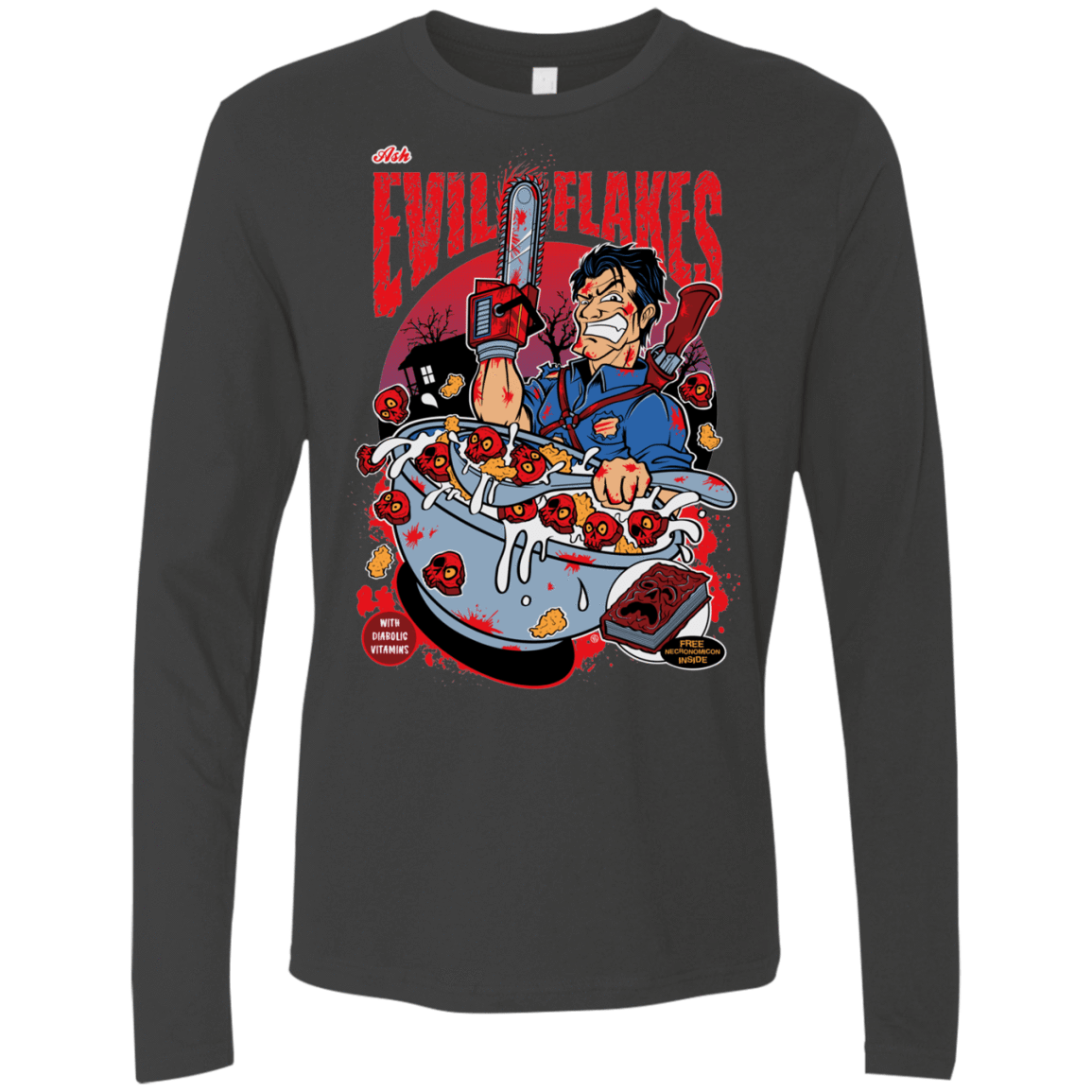 T-Shirts Heavy Metal / S Evil Flakes Men's Premium Long Sleeve