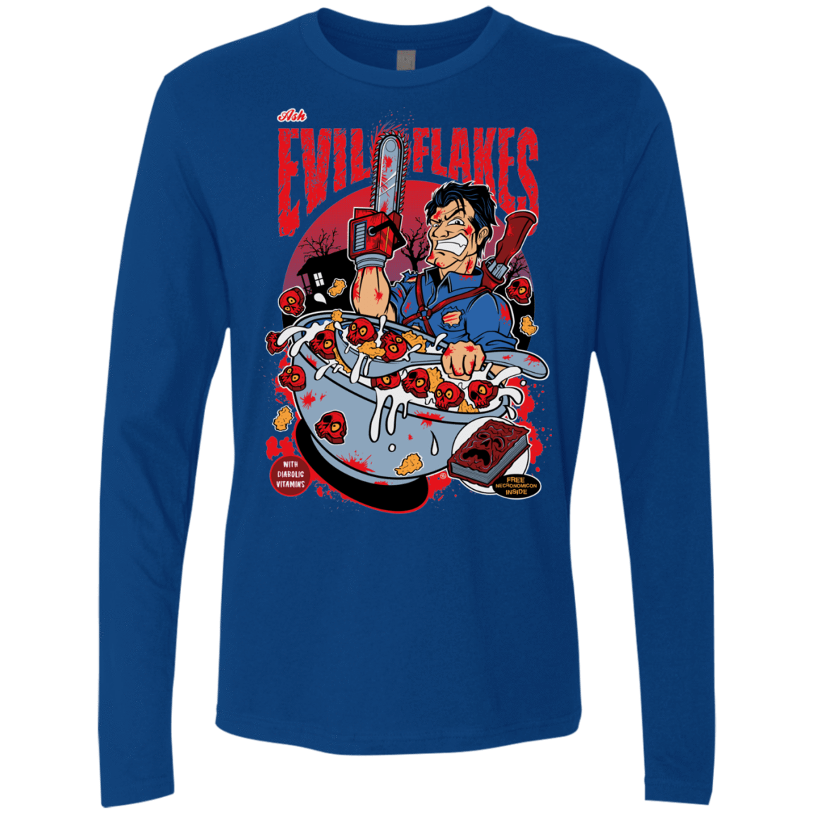 T-Shirts Royal / S Evil Flakes Men's Premium Long Sleeve