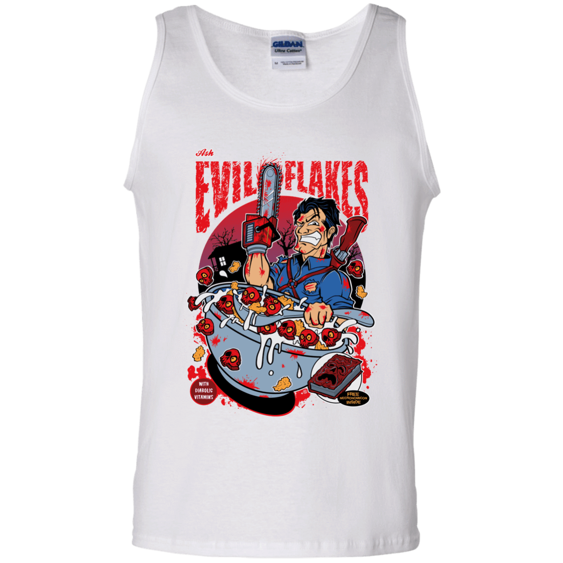 T-Shirts White / S Evil Flakes Men's Tank Top