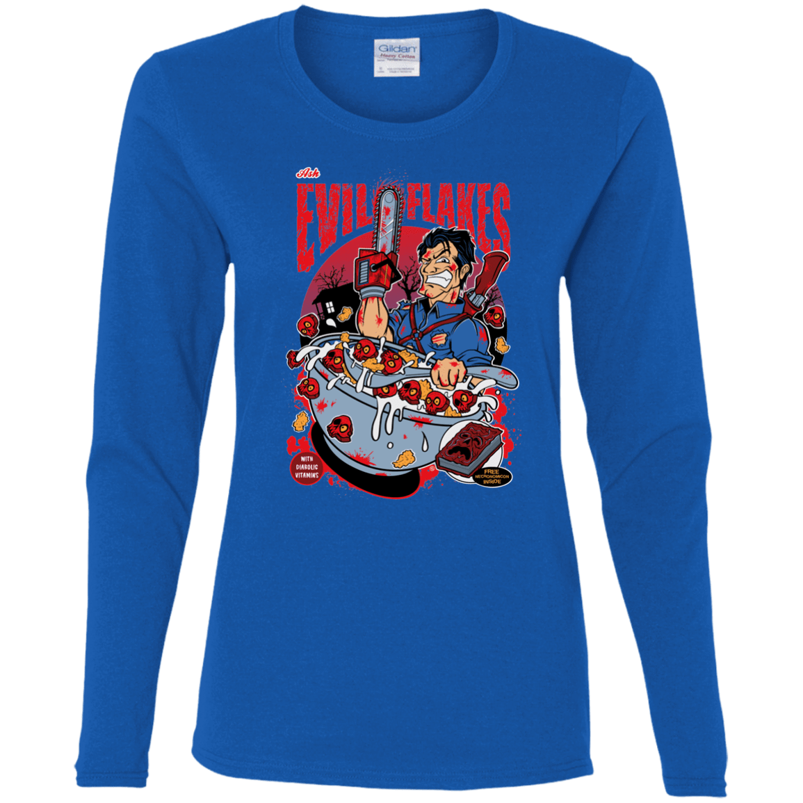 T-Shirts Royal / S Evil Flakes Women's Long Sleeve T-Shirt