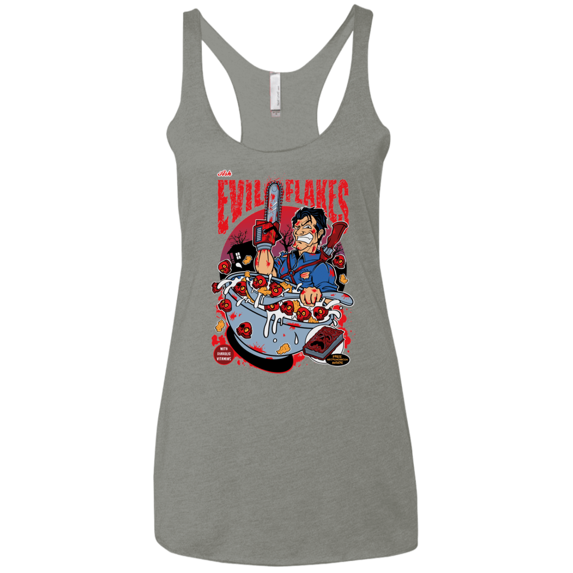 Evil Flakes Women's Triblend Racerback Tank