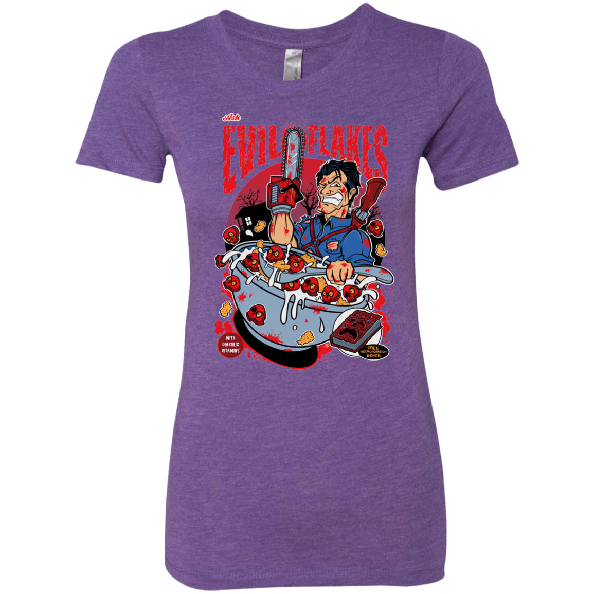T-Shirts Purple Rush / S Evil Flakes Women's Triblend T-Shirt