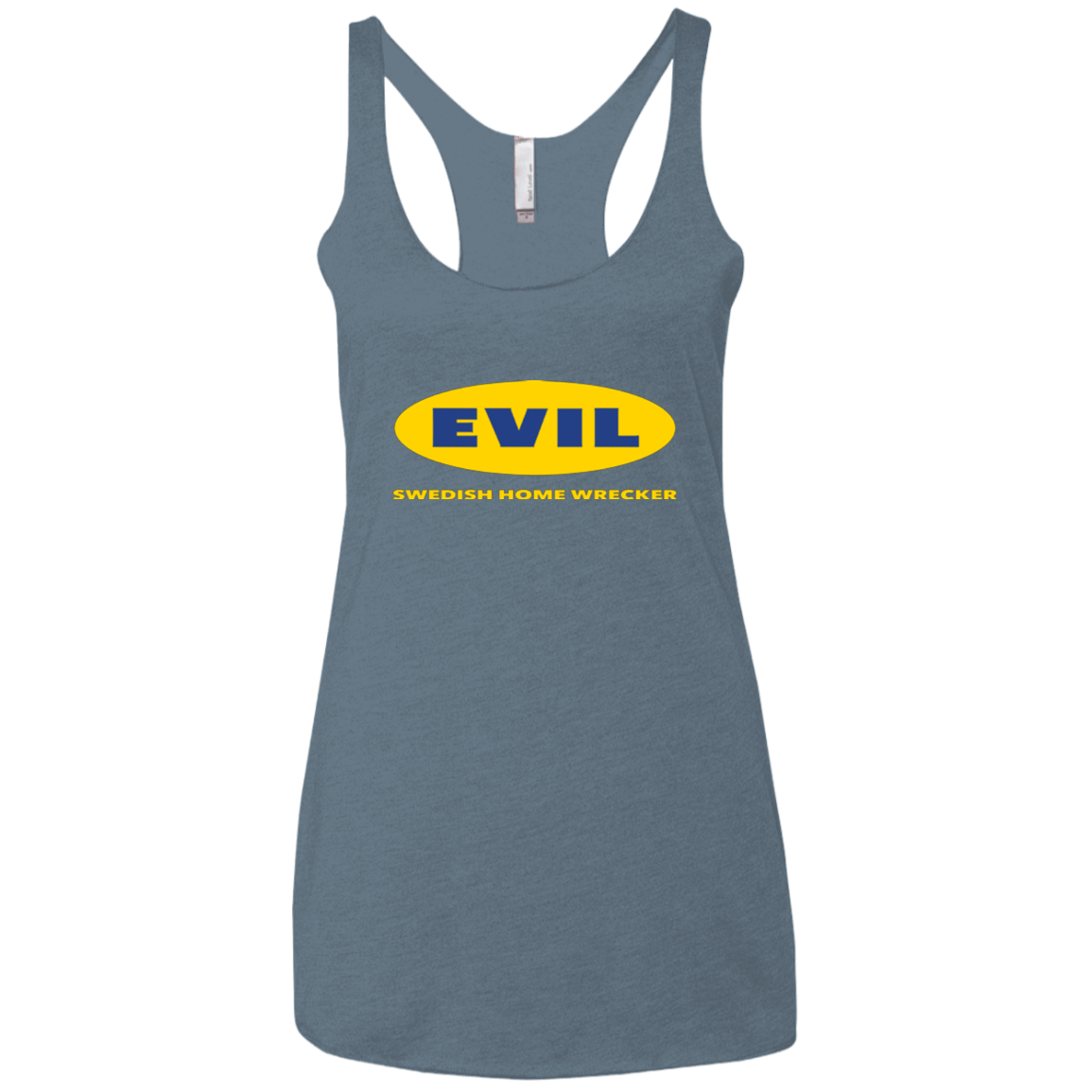 T-Shirts Indigo / X-Small EVIL Home Wrecker Women's Triblend Racerback Tank