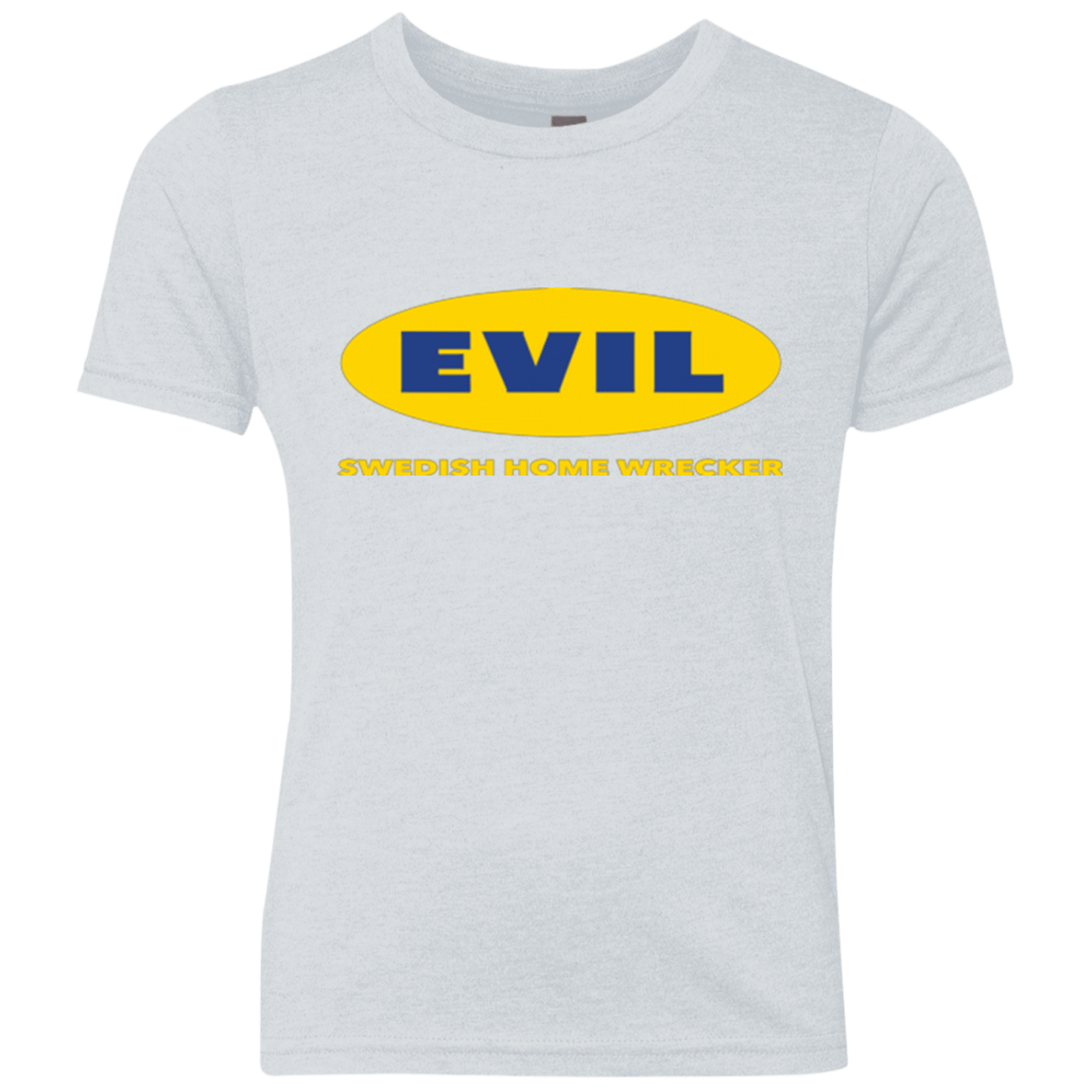 T-Shirts Heather White / YXS EVIL Home Wrecker Youth Triblend T-Shirt