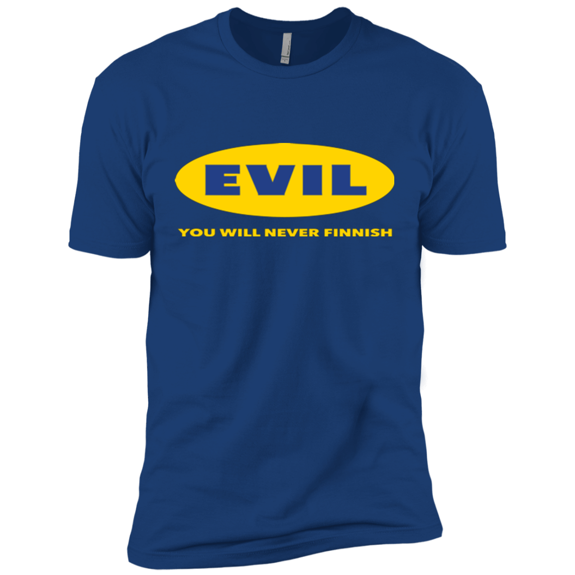 T-Shirts Royal / X-Small EVIL Never Finnish Men's Premium T-Shirt