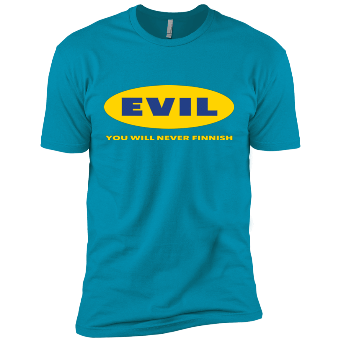 T-Shirts Turquoise / X-Small EVIL Never Finnish Men's Premium T-Shirt
