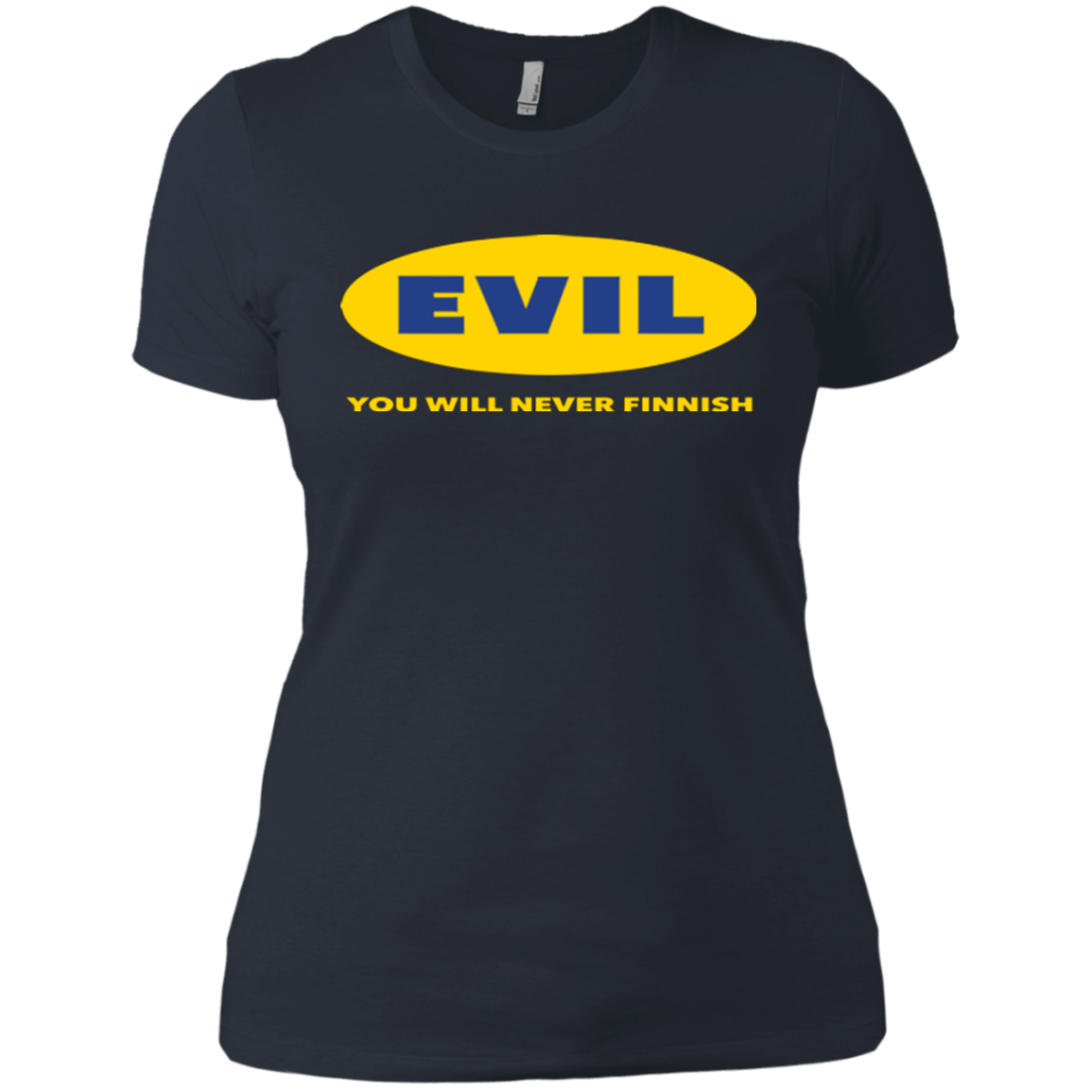 T-Shirts Indigo / X-Small EVIL Never Finnish Women's Premium T-Shirt