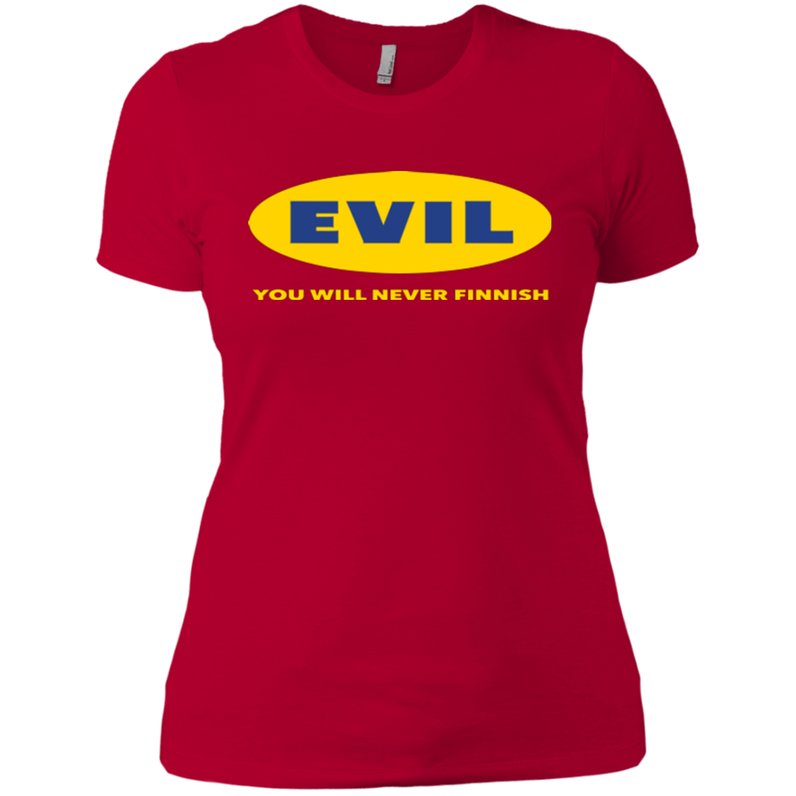 T-Shirts Red / X-Small EVIL Never Finnish Women's Premium T-Shirt
