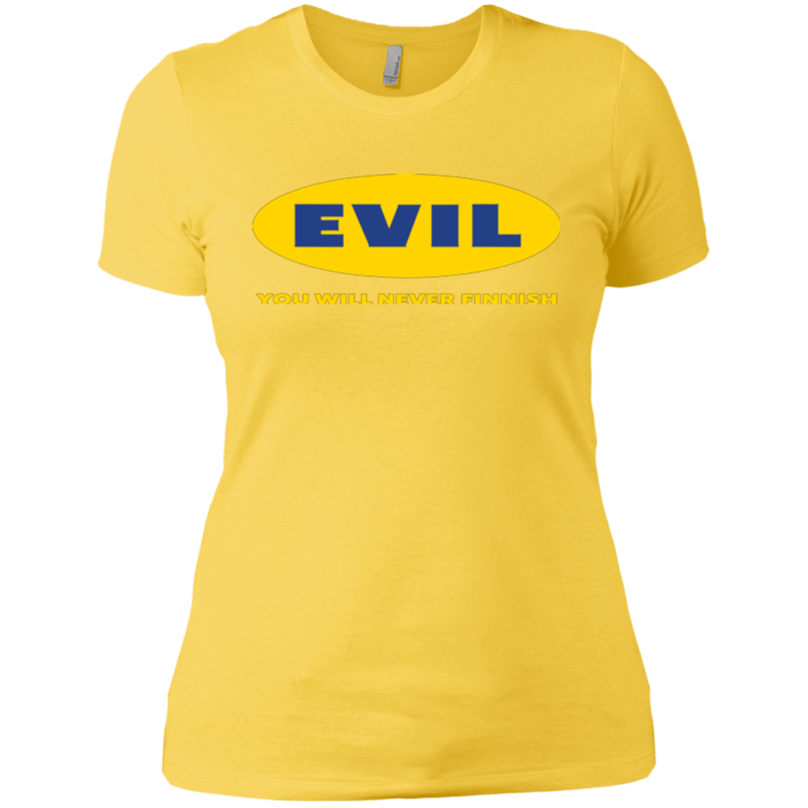 T-Shirts Vibrant Yellow / X-Small EVIL Never Finnish Women's Premium T-Shirt