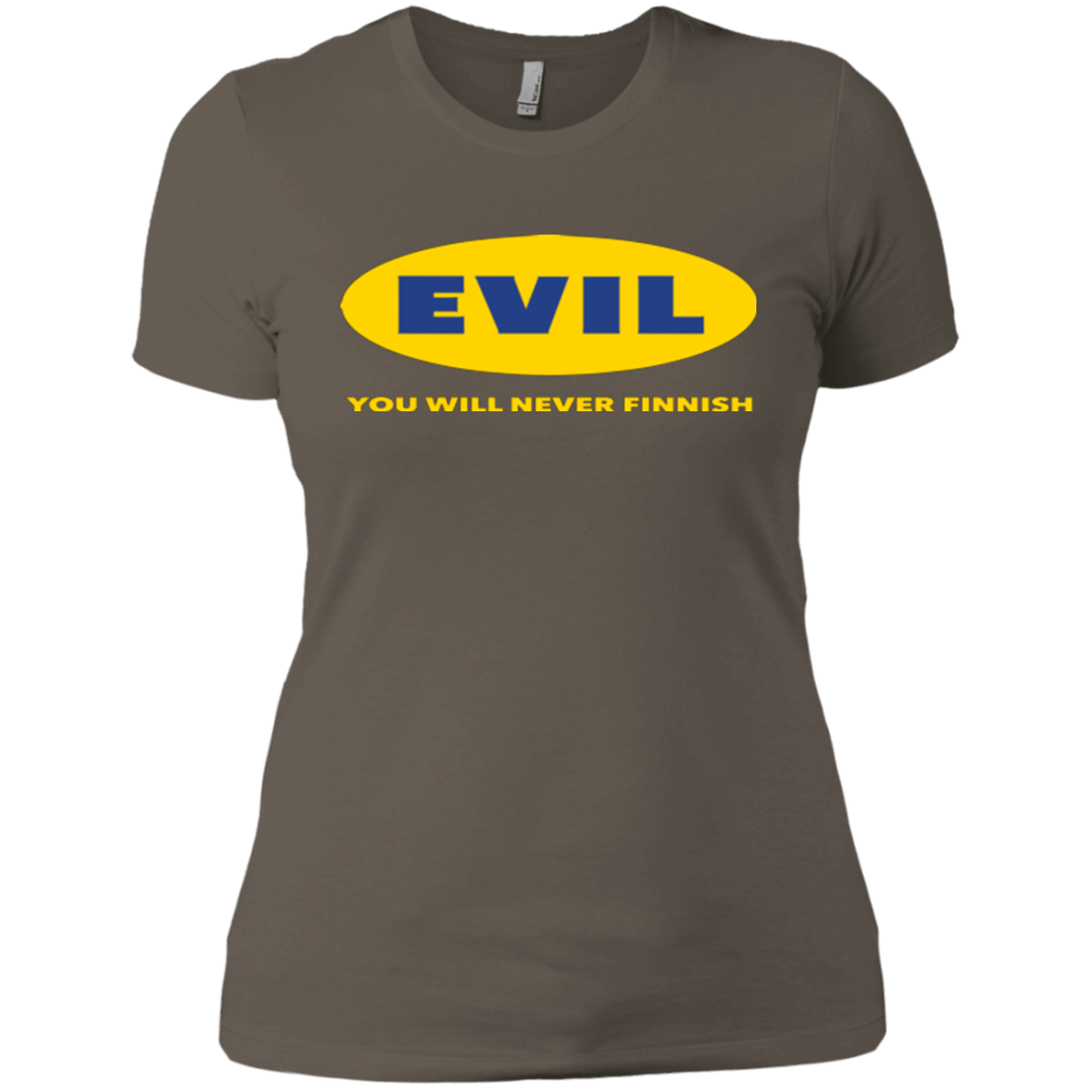 T-Shirts Warm Grey / X-Small EVIL Never Finnish Women's Premium T-Shirt