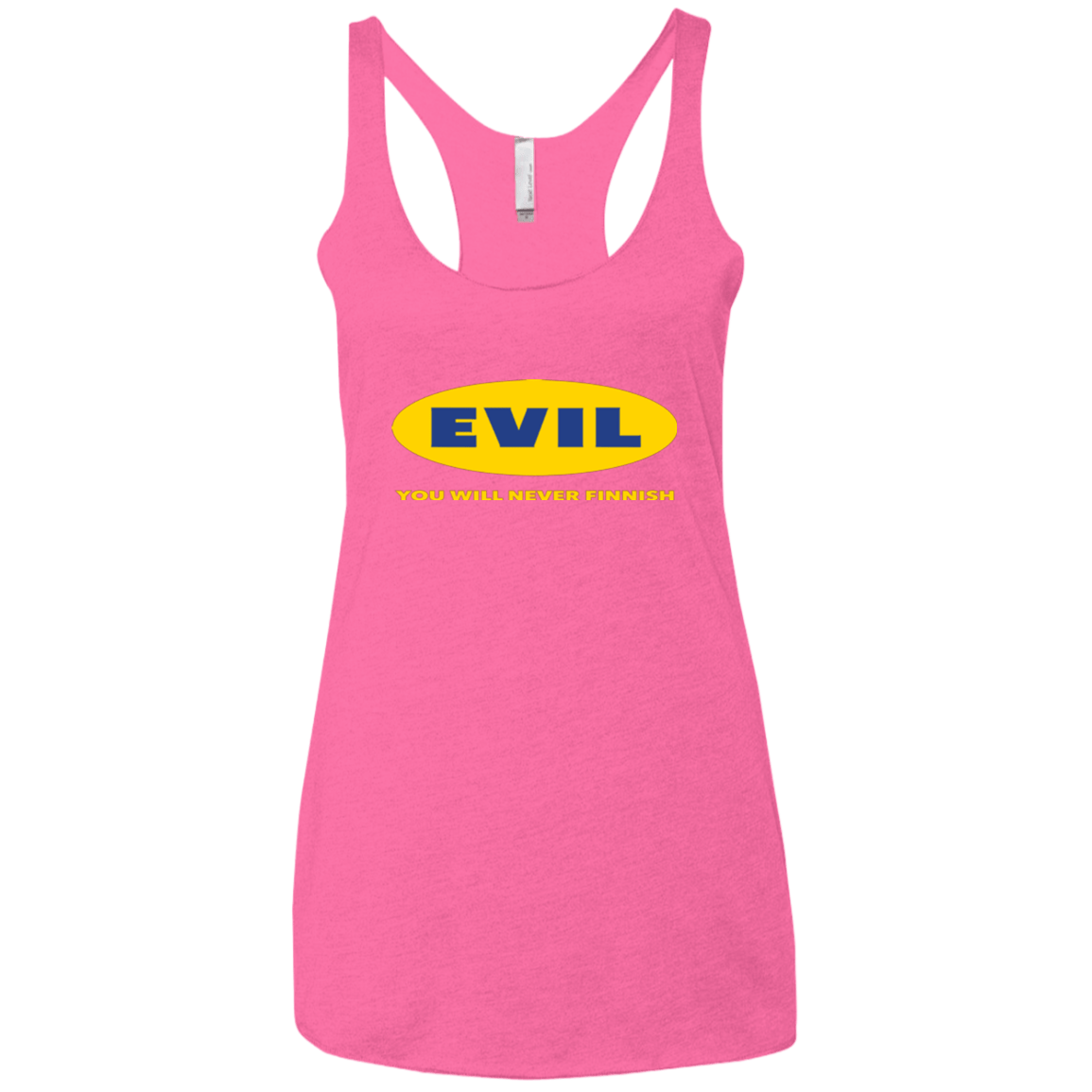 T-Shirts Vintage Pink / X-Small EVIL Never Finnish Women's Triblend Racerback Tank