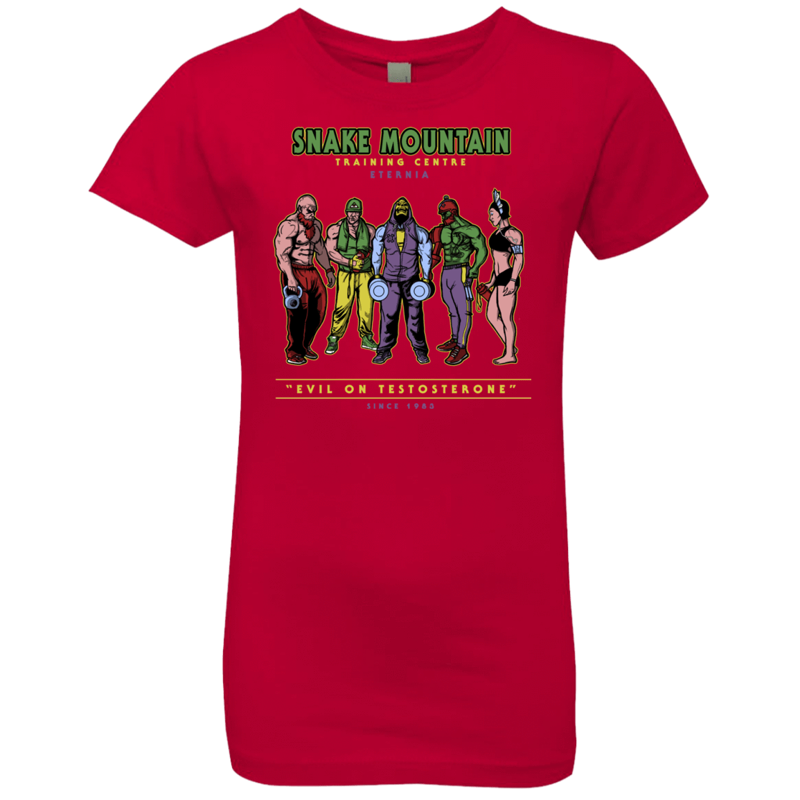 T-Shirts Red / YXS Evil On Testosterone Girls Premium T-Shirt