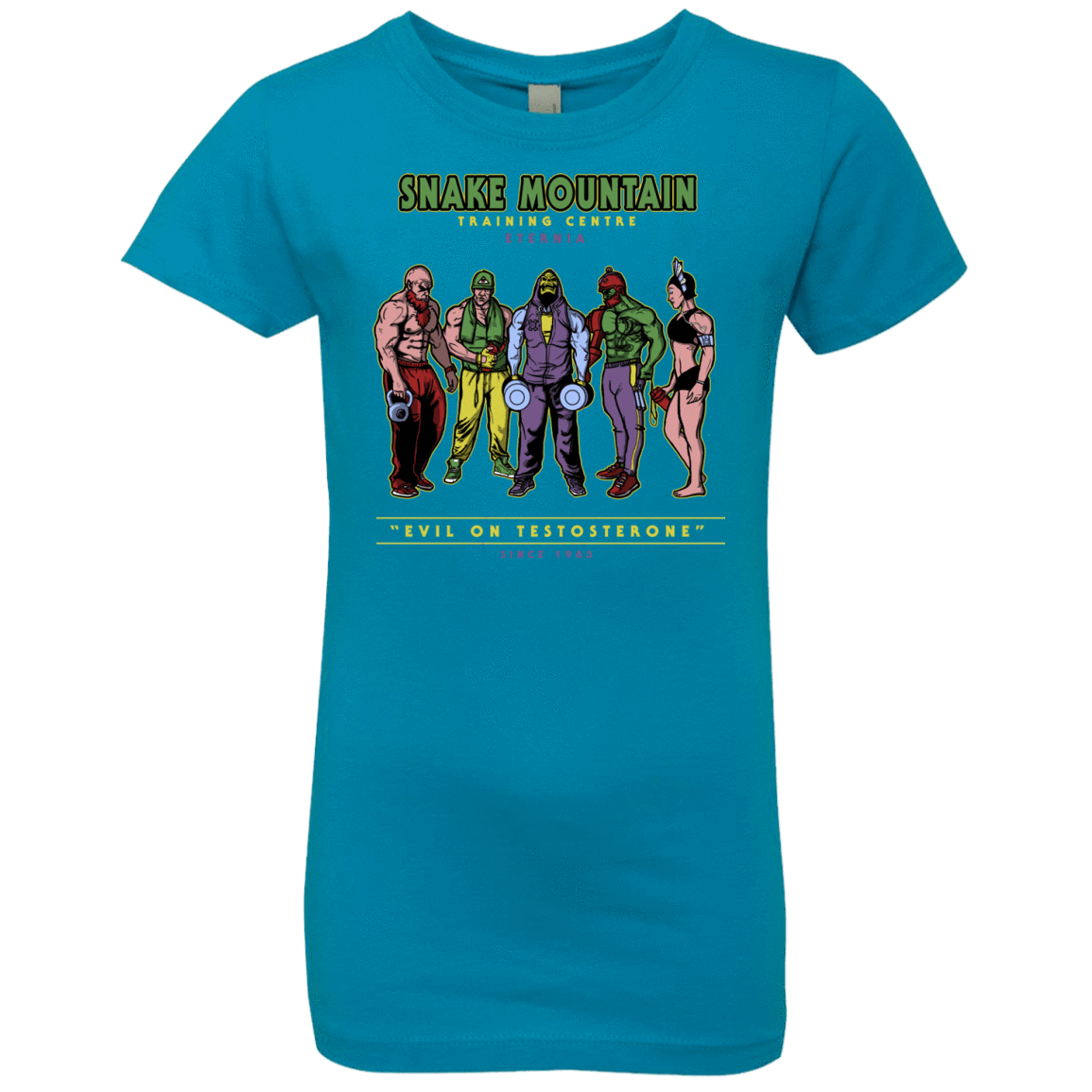 T-Shirts Turquoise / YXS Evil On Testosterone Girls Premium T-Shirt