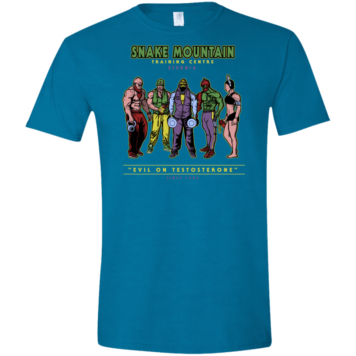 T-Shirts Antique Sapphire / S Evil On Testosterone Men's Semi-Fitted Softstyle