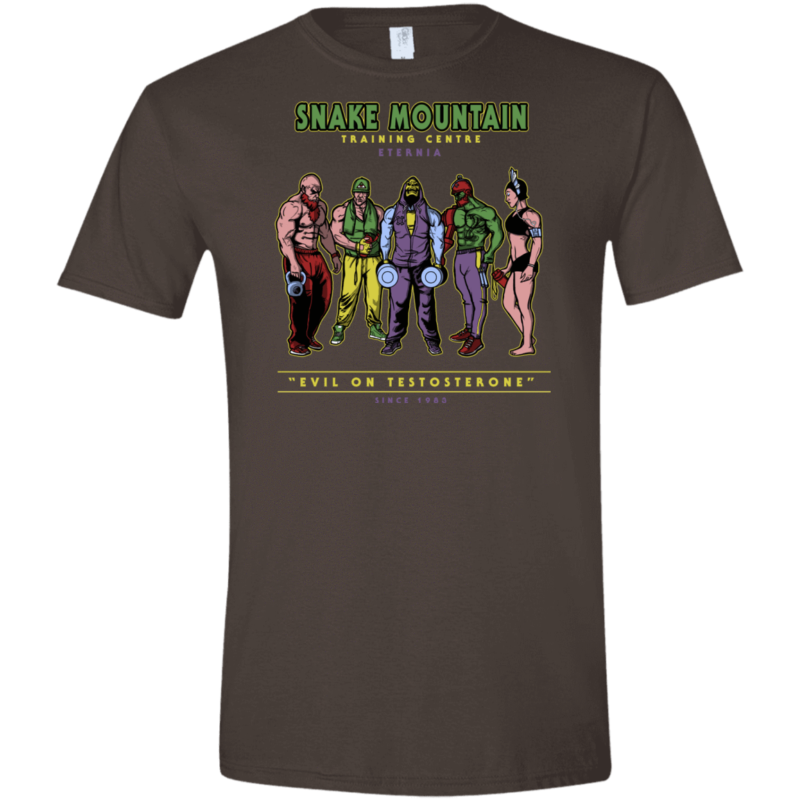T-Shirts Dark Chocolate / S Evil On Testosterone Men's Semi-Fitted Softstyle