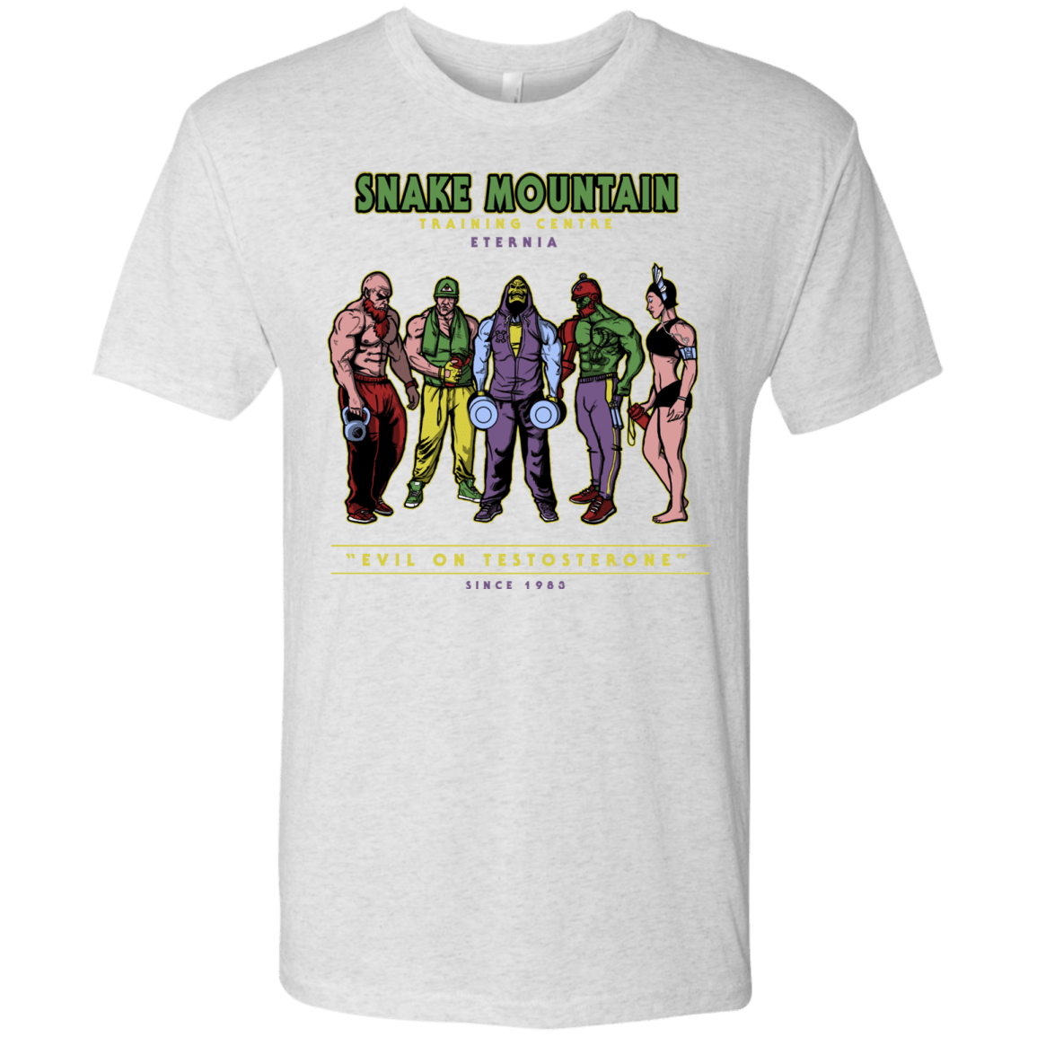 T-Shirts Heather White / S Evil On Testosterone Men's Triblend T-Shirt
