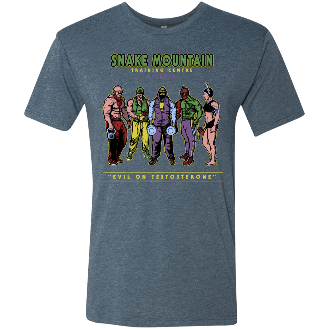 T-Shirts Indigo / S Evil On Testosterone Men's Triblend T-Shirt