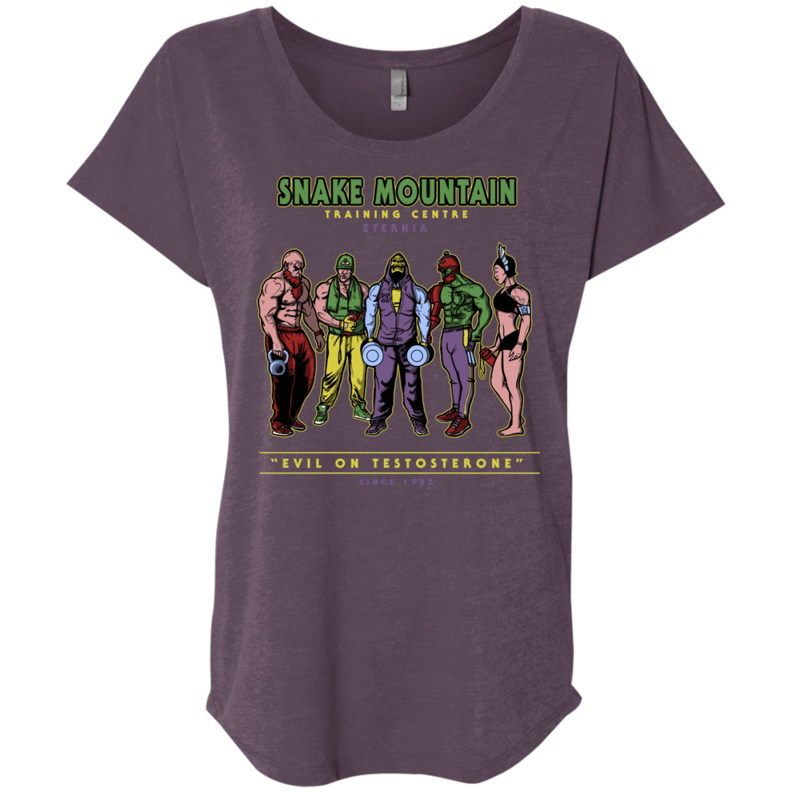 T-Shirts Vintage Purple / X-Small Evil On Testosterone Triblend Dolman Sleeve