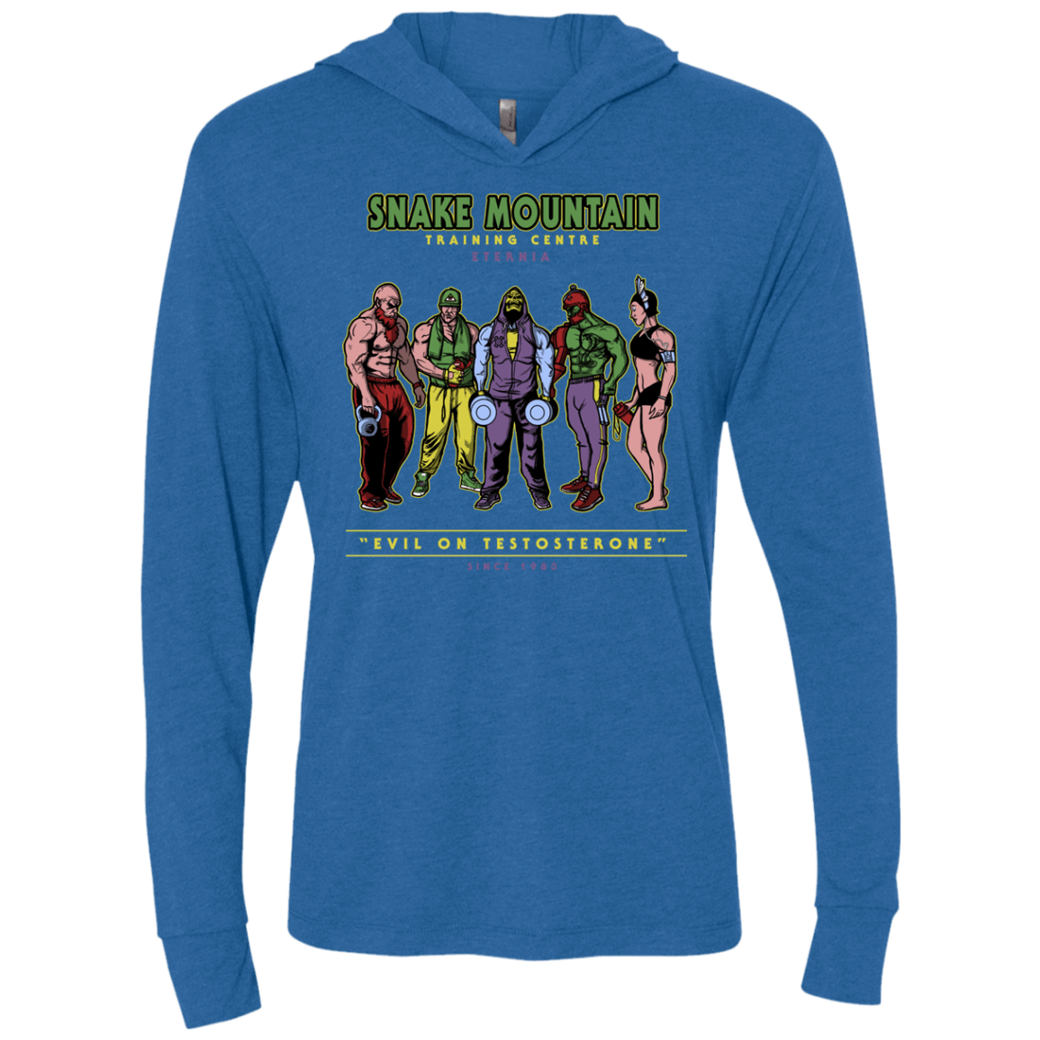 T-Shirts Vintage Royal / X-Small Evil On Testosterone Triblend Long Sleeve Hoodie Tee