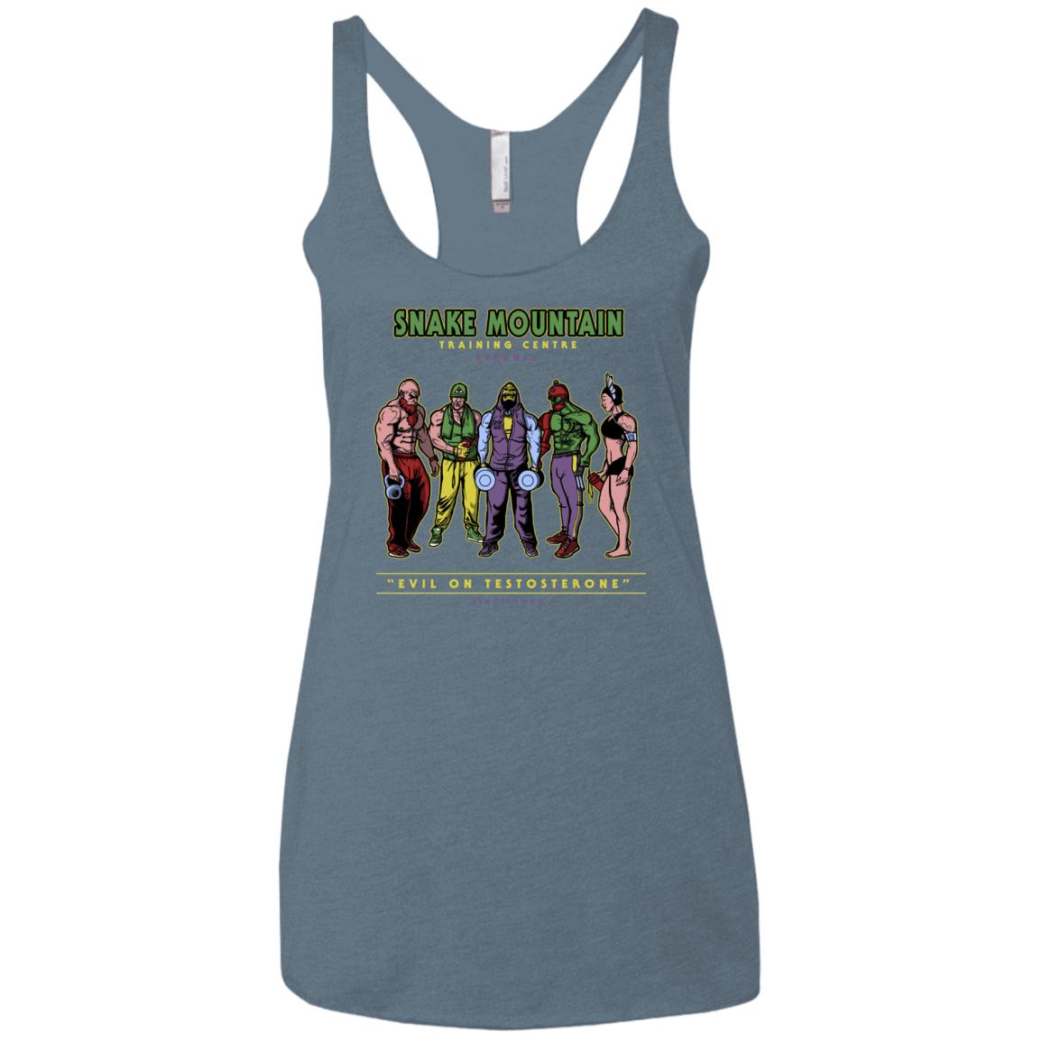 T-Shirts Indigo / X-Small Evil On Testosterone Women's Triblend Racerback Tank