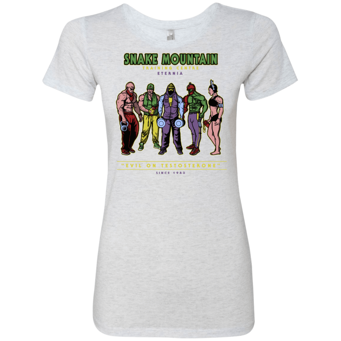 T-Shirts Heather White / S Evil On Testosterone Women's Triblend T-Shirt