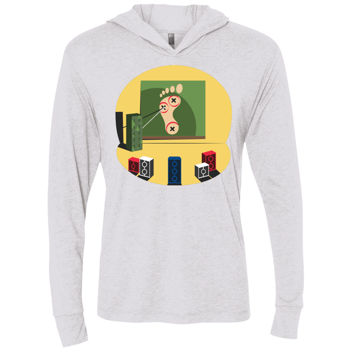 T-Shirts Heather White / X-Small Evil Plan Triblend Long Sleeve Hoodie Tee