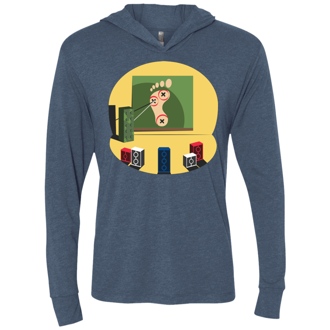 T-Shirts Indigo / X-Small Evil Plan Triblend Long Sleeve Hoodie Tee