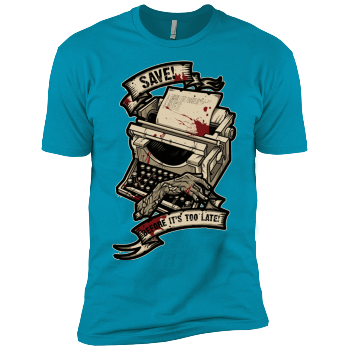 T-Shirts Turquoise / YXS EVIL SAVE POINT Boys Premium T-Shirt