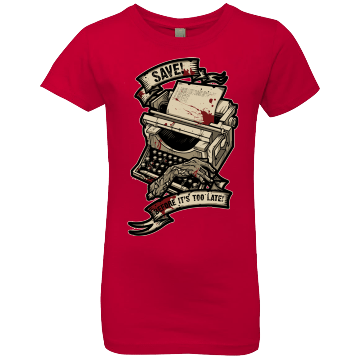 T-Shirts Red / YXS EVIL SAVE POINT Girls Premium T-Shirt