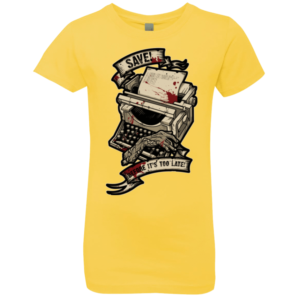 T-Shirts Vibrant Yellow / YXS EVIL SAVE POINT Girls Premium T-Shirt