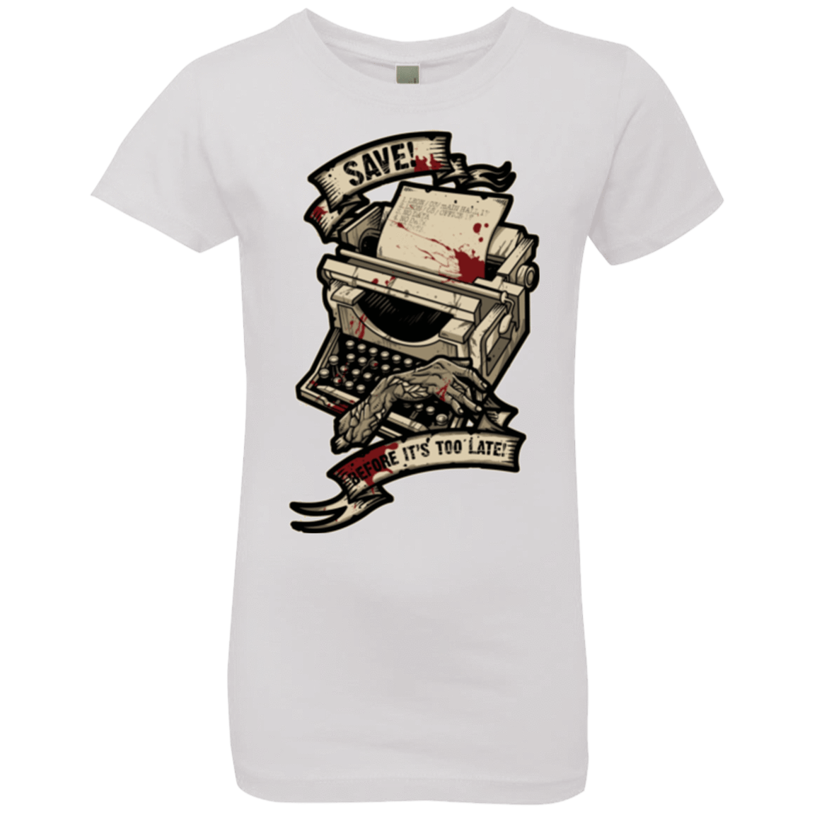 T-Shirts White / YXS EVIL SAVE POINT Girls Premium T-Shirt