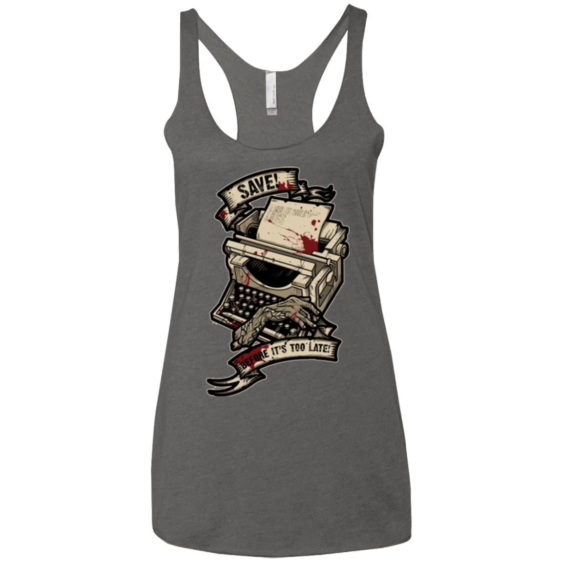 T-Shirts Premium Heather / X-Small EVIL SAVE POINT Women's Triblend Racerback Tank