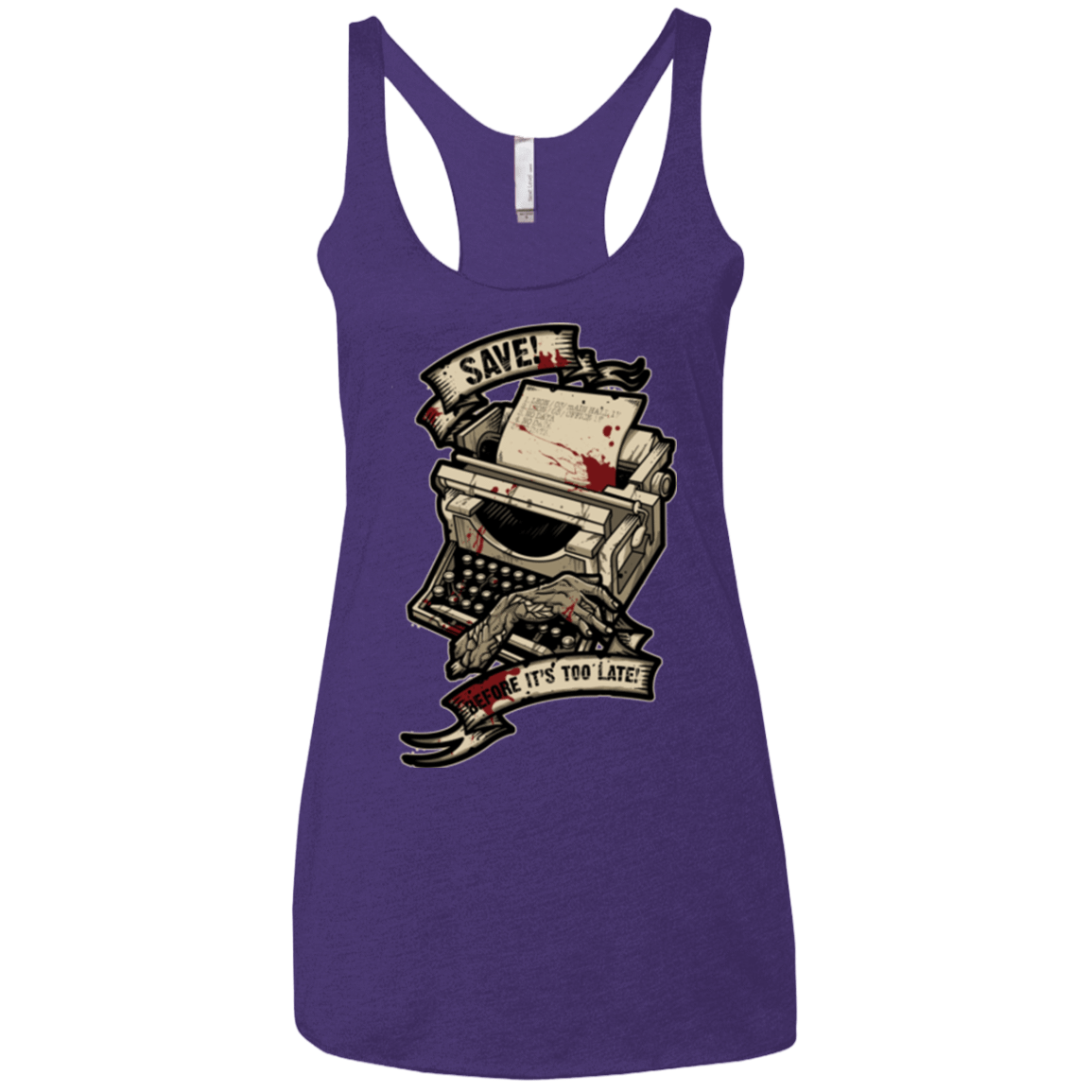 T-Shirts Purple / X-Small EVIL SAVE POINT Women's Triblend Racerback Tank