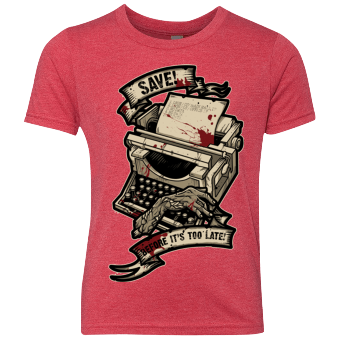 T-Shirts Vintage Red / YXS EVIL SAVE POINT Youth Triblend T-Shirt