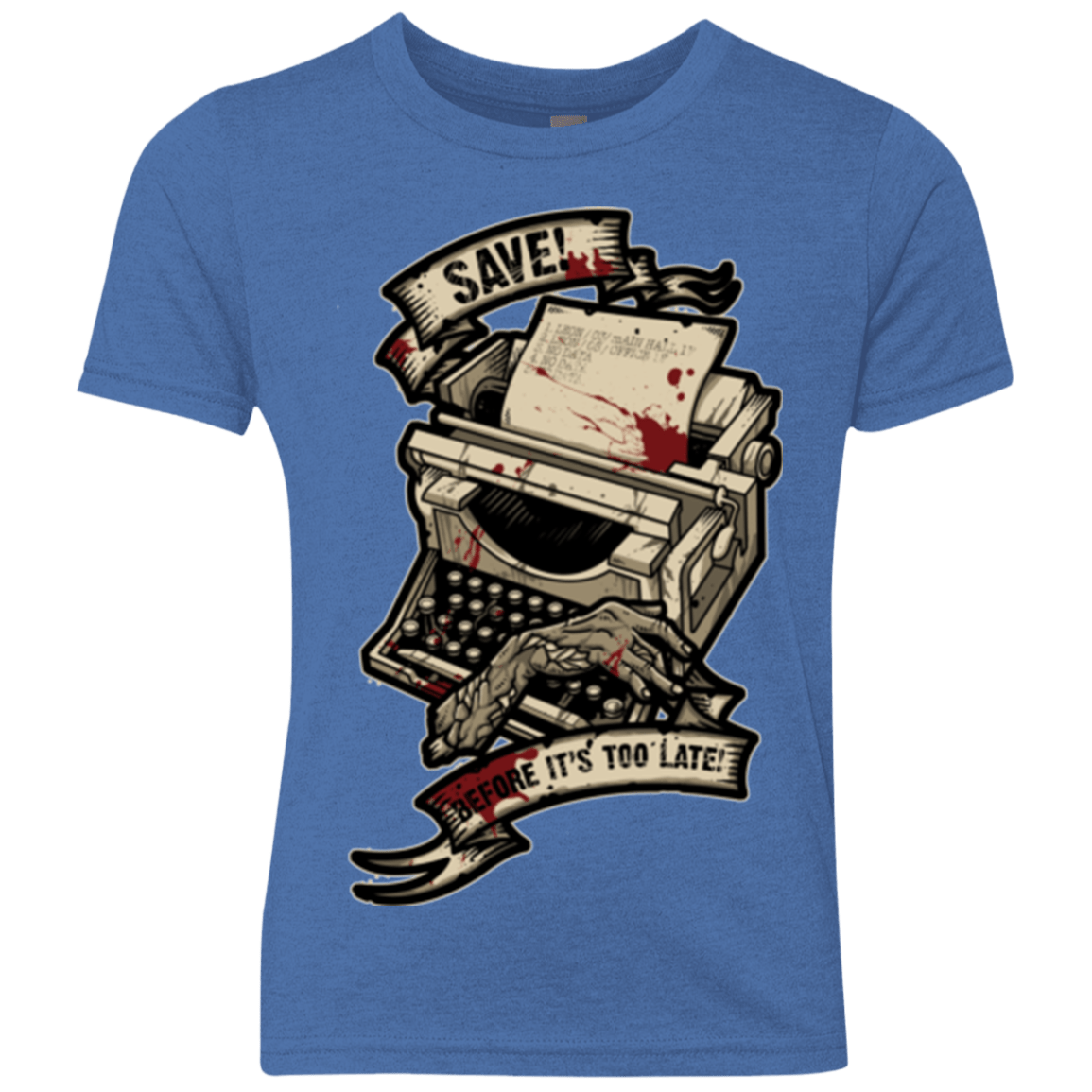 T-Shirts Vintage Royal / YXS EVIL SAVE POINT Youth Triblend T-Shirt