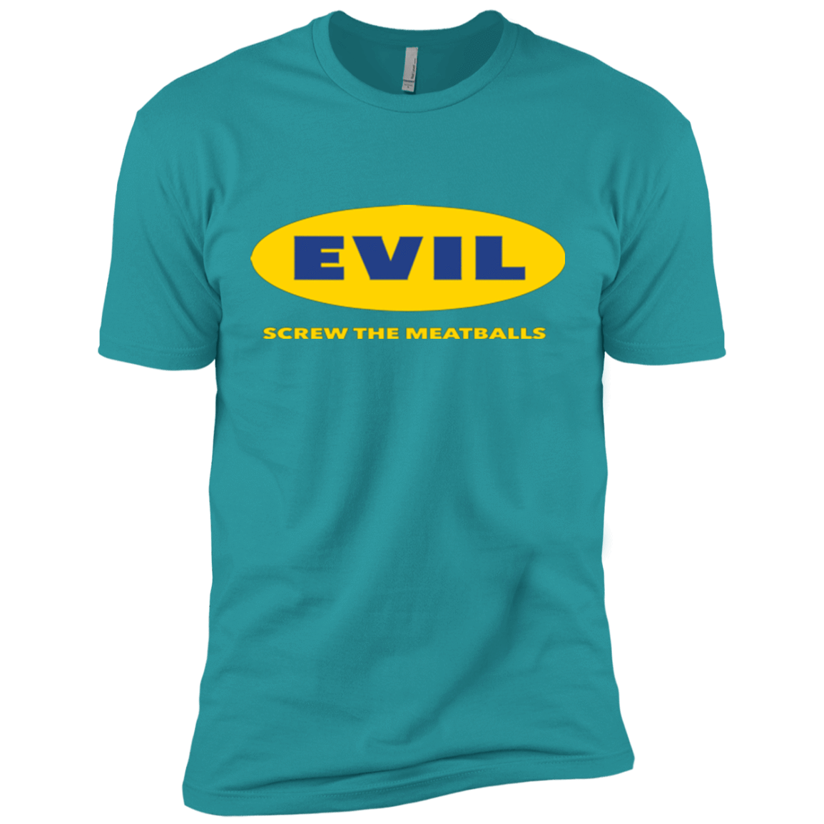 T-Shirts Tahiti Blue / X-Small EVIL Screw The Meatballs Men's Premium T-Shirt
