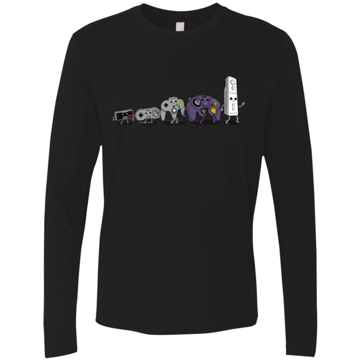 T-Shirts Black / Small Evolution controller NES Men's Premium Long Sleeve