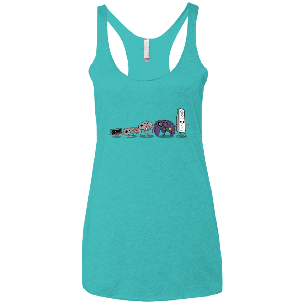 T-Shirts Tahiti Blue / X-Small Evolution controller NES Women's Triblend Racerback Tank