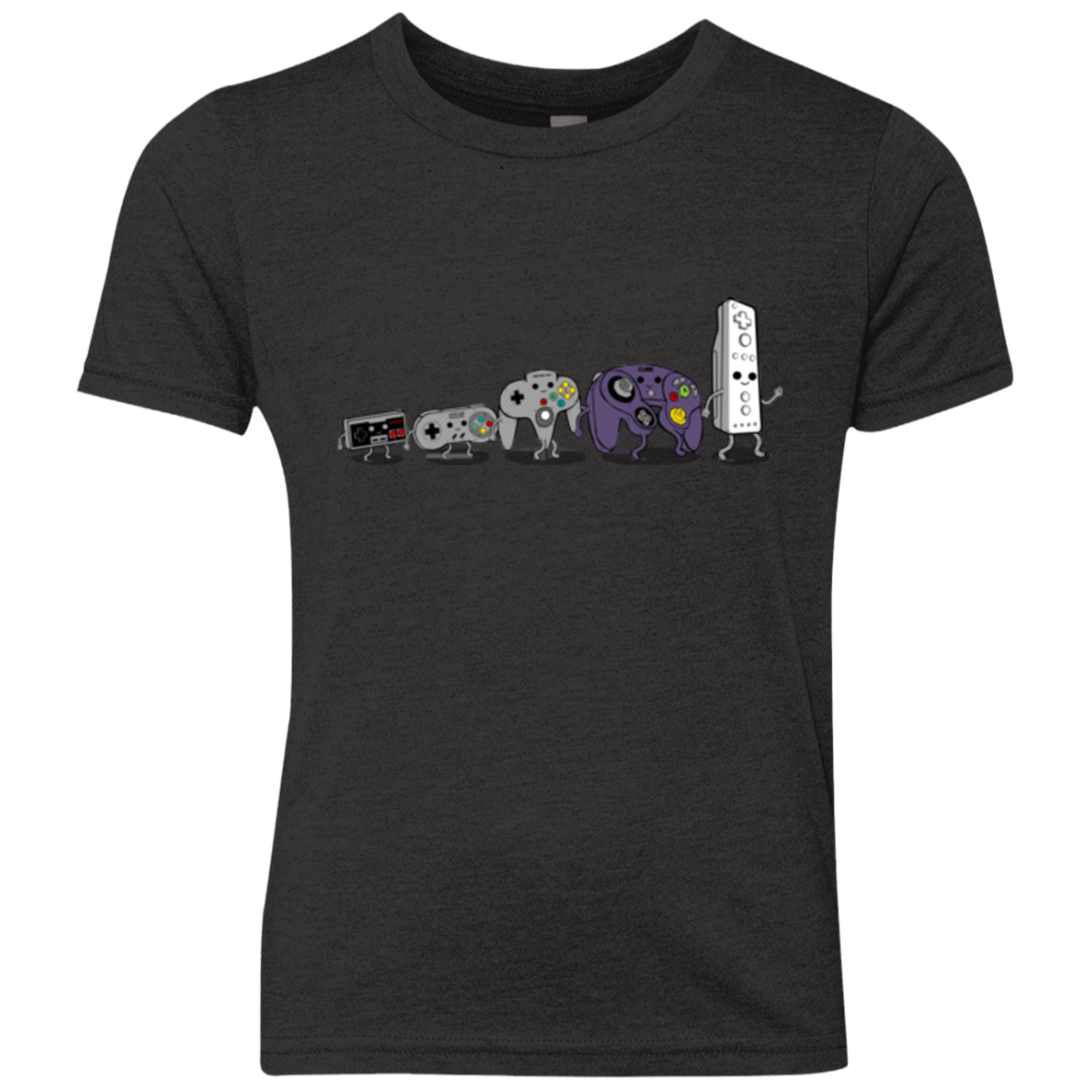 T-Shirts Vintage Black / YXS Evolution controller NES Youth Triblend T-Shirt