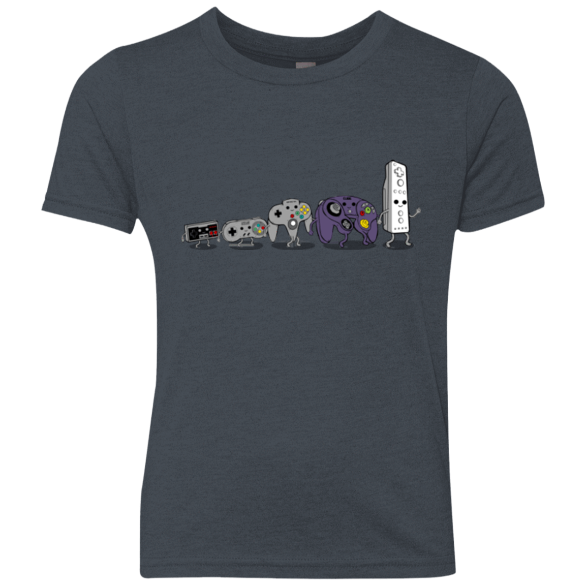 T-Shirts Vintage Navy / YXS Evolution controller NES Youth Triblend T-Shirt