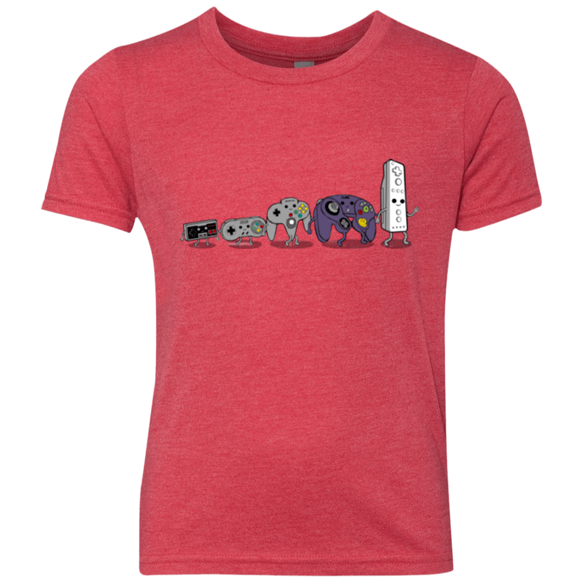 T-Shirts Vintage Red / YXS Evolution controller NES Youth Triblend T-Shirt