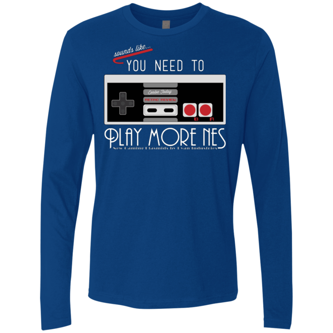 Evolve Today! Play More NES Men's Premium Long Sleeve